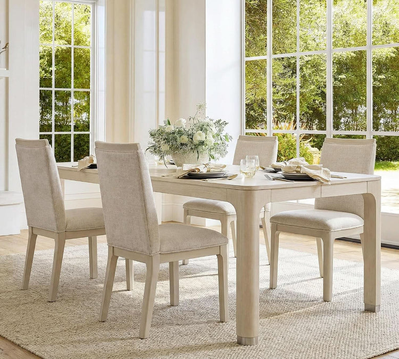 Modern Wood 66-Inch Rectangular Dining Table, Seats 4-6, Light Oak