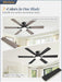52 Inch Ceiling Fan with Lights, APP & Remote Control, Flush Mount Low Profile Black Ceiling Fan, 3000-6000K Dimmable LED, Quiet Reversible Motor, 6 Blades, 6 Speeds, for Bedroom Living Room