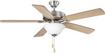 Airpro Collection 52'' Five-Blade Ceiling Fan with White Etched Light Kit
