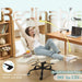 Flip Armrests Criss Cross Office Chair, Reclining Office Chair with Foot Rest, Adjustable Headrest, Massage Waist Pillow, Cross Legged Big and Tall Desk Chair Wide Seat Vanity Chair, White PU Leather