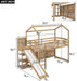 Twin EngineeredWood Loft Bed With Slide StorageShelves