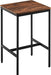 Bar Table, Square Bar Table, Small Kitchen Dining Table, High Top Bar Table, High Cocktail Table for Living Room Parties,Sturdy Metal Frame, 23.6"D X 23.6"W X 40.5"H for Narrow Spaces (Brown)