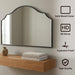 Black Scalloped Wall Mirror: 47"X31" Large Wooden Fireplace Mirror