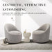 Light Grey ThreeSixty Swivel Armchair Hidden Storage
