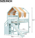 Full Size Bunk Bed With Slide EmeraldGreenFinishCoat