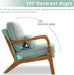 Teal Corduroy Mid Century Modern Upholstered Armchair