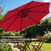 9' Outdoor Patio Umbrella, Outdoor Table Umbrella, Yard Umbrella, Market Umbrella with 8 Sturdy Ribs, Push Button Tilt and Crank