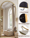 81"X41" Arched Full Length Mirror - Extra Large Floor Standing/Wall Mounted Mirror with Stand, Shatter-Resistant Gold Aluminum Frame for Bedroom, Living Room & Dressing Area
