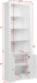 Sonoma Tall 6-Tier Bookcase 80"H with Doors & 2 Adjustable Shelves, White Storage Cabinet, Modern Display Cabinet, Bookshelf with Storage Shelves for Home Office, Living Room, Bedroom