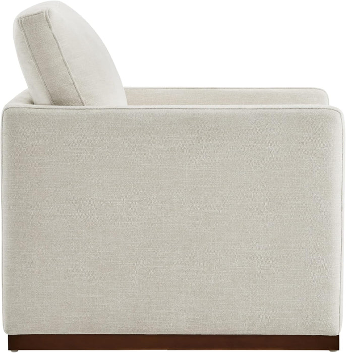 Swivel Accent Chair, FSC Certified Mid Century Modern Arm Chair for Living Room and Bedroom, Fully Assembled, Linen