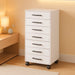 7-Drawer Chest, File Cabinet, Wooden File Cabinet, Office Cabinet with Drawers, Storage Cabinet, for Home Office, Study, Easy Assembly, White WT07WJ01
