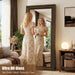Wood Full Length Mirror 71"X30", Large Solid Wood Frame Floor Mirror