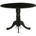 Wood Dining Room Table with round Tabletop, Black Finish