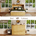 AgedOakFinish FullSize Murphy Bed Cabinet HiddenDrawer
