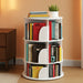 Three Tier Rotating Bookshelf Tower White 37.8Inches