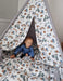 Gray Teepee with Toys Boys Playhouse