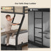 IndustrialGradeMetal Twin Over Full Bunk Bed Black