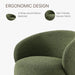 Swivel Accent Chair round Barrel Armchair Upholstered Performance Fabric for Living Room Bedroom Waitingroom,2 Box,Moss Green