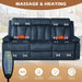 Power Reclining Sofa with Heat and Massage, Electric Reclining Couch with Drop down Table,Cup Holders, Dual Ports, Wall Hugger Recliner Sofa for Living Room,Home Theater (Blue, Sofa)
