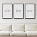 Large Framed Blue and Grey Abstract Wall Art, 3 Piece Modern Canvas Prints Paintings Artwork for Walls, Minimalist Abstract Block Pictures for Living Room Entryway Hallway Bedroom Wall Decor 20X30 In