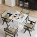 White Tulip 24Inch DiningTable WoodTopPedestalBase