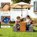 Brown Weatherproof Wooden Playhouse With Sand Table