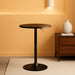 Black Circular Bar Table Featuring Adjustable Height