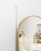 Door Mirror, Full Length Mirror over the Door, 16"X 50" Hanging Mirror, Arched, Vertical, Wall Mirror, Full Body Mirror, Gold