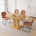 Modern Dining Table, 46'' Oak Table | Rectangular Kitchen Table with Oak Finish, Compact Dining Room Table for 4, Sturdy Construction for Home, Apartment