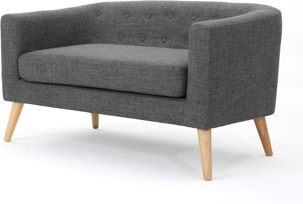 Grey Mid-Century Loveseat: Modern, Stylish Design