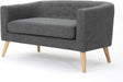 Grey Mid-Century Loveseat: Modern, Stylish Design