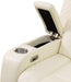 Power Recliner Sofa Set with LED, Leather Reclining Sofa Set, Living Room Furniture Set with USB Charging (Cream White Upgraded Version Total of 8 Cup Holders)