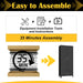 75In Black Industrial Pantry Cabinetry With Drawers