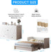 Queen Murphy Cabinet Bed With WhiteHighGlossFinish Mattress