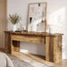 63-Inch Low Console Table, Farmhouse Wooden Entryway Table, Narrow Long Sofa Table behind Couch for Living Room, Entrance, Hallway