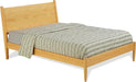 Mid-Century Panel Bed - Queen Size - Scandinavian Oak Finish