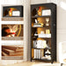 70" Arched Bookshelf with LED Lights, 5-Tier Storage for Displaying