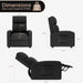 Recliner Chair for Adults, Reclining Sofa with Side Pocket, Linen Fabric Recliner Sofa with Adjustable Backrest and Footrest, Modern Home Theater Seating for Living Room, Bedroom