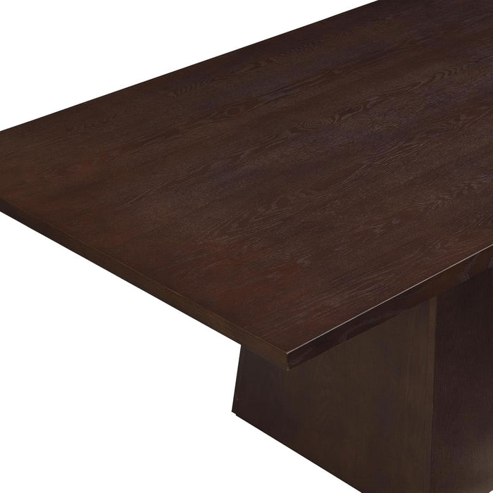 Coadz 82 Inch Wooden Dining Table, Modern Rectangular Kitchen Dinner Table for 6-8 People, Pedestal Wooden Dining Furniture for Kitchen Office Conference Room, Espresso Brown