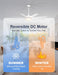 Professional 60 Inch White Ceiling Fan IntegratedControls