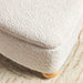 Linley Contemporary Small Storage Bouclé Ottoman with Wood Legs, Ivory