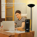Stepless Dimmable Floor Lamp,30W 3000LM Super Bright LED Torchiere Floor Lamps with Remote & Touch Control,71 in Tall Modern Standing Lamp for Living Room Bedroom Office,2700K-6500K,Black