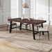 71" Large Kitchen Table, Industrial Wood Dining Table, Rustic Birch