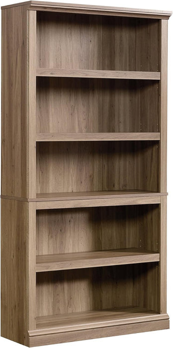 5 Tier Book Shelf Wooden Bookcase Multipurpose Bookshelf for Home Office, Living Room, in Salt Oak Finish