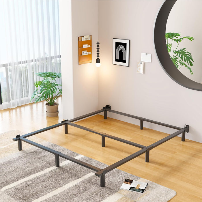 7 Inch Queen Bed Frame for Box Spring and Mattress, Black