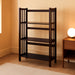 3 Shelf Folding Stackable Bookcase, 27.5" Wide, Espresso