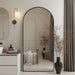 71" X 32" Arched Full Length Mirror, HD Tempered Glass Floor Mirror with Black Aluminum Frame, Standing/Leaning/Wall Mounted Mirror for Bedroom, Dressing Room & Living Room