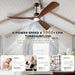 60-Inch Contemporary Dimmable Outdoor Smart Ceiling Fan