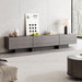 76.4'' Modern TV Stand for Living Room, Mid Century Modern TV Console，Entertainment Center with 3 Drawers, Large Storage Cabinet Table, Media Cabinet for Living Room, Bedroom, Grey