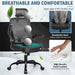 Office Chair, Desk Chair with Adjustable Lumbar Support, Ergonomic Computer Chair with High Back and Armrest, Adjustable Height Gaming Chair Home Office Swivel Chair(Black)